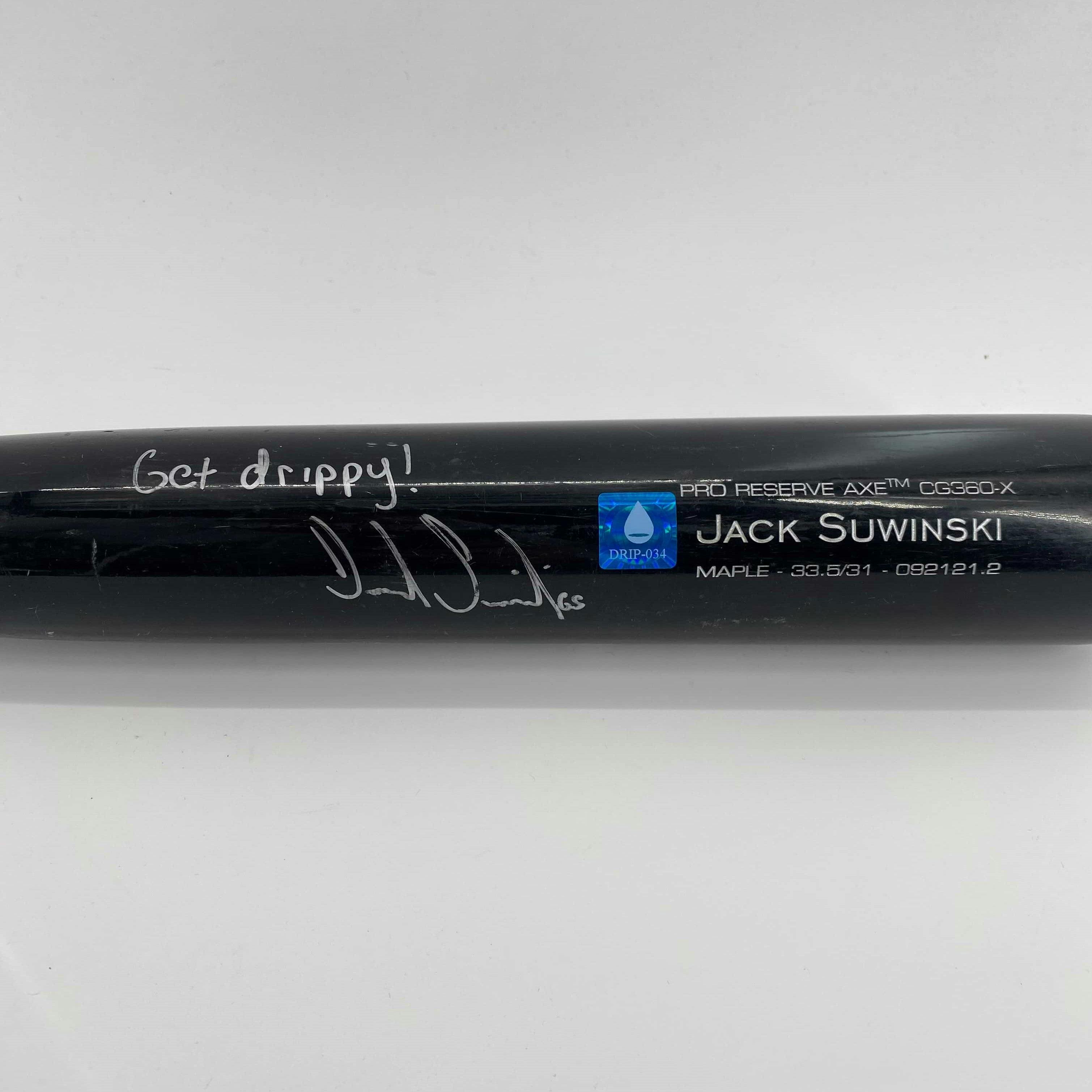 Jack Suwinski Used & Signed Bat