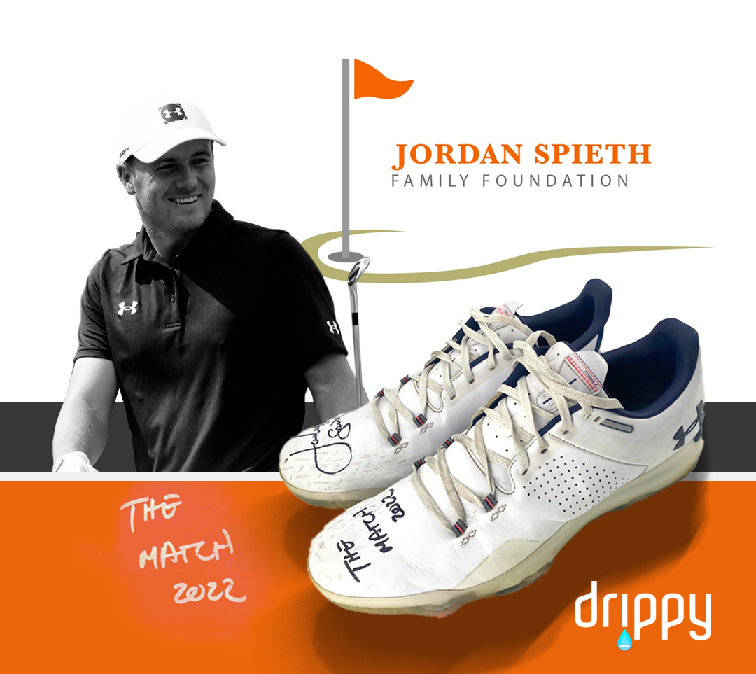 Jordan Spieth Event Worn & Signed Shoes - "The Match"